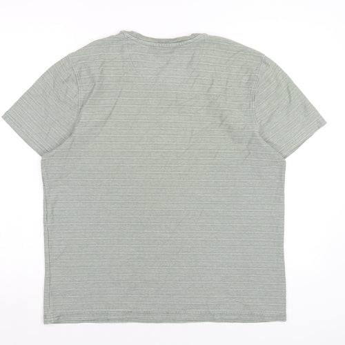 (un)bias Mens Green Cotton T-Shirt Size L Round Neck