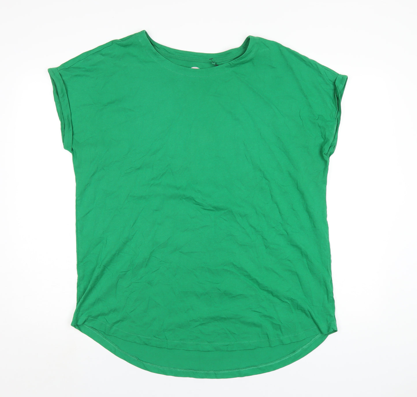 NEXT Womens Green Cotton Basic T-Shirt Size 18 Round Neck