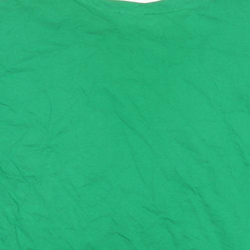 NEXT Womens Green Cotton Basic T-Shirt Size 18 Round Neck
