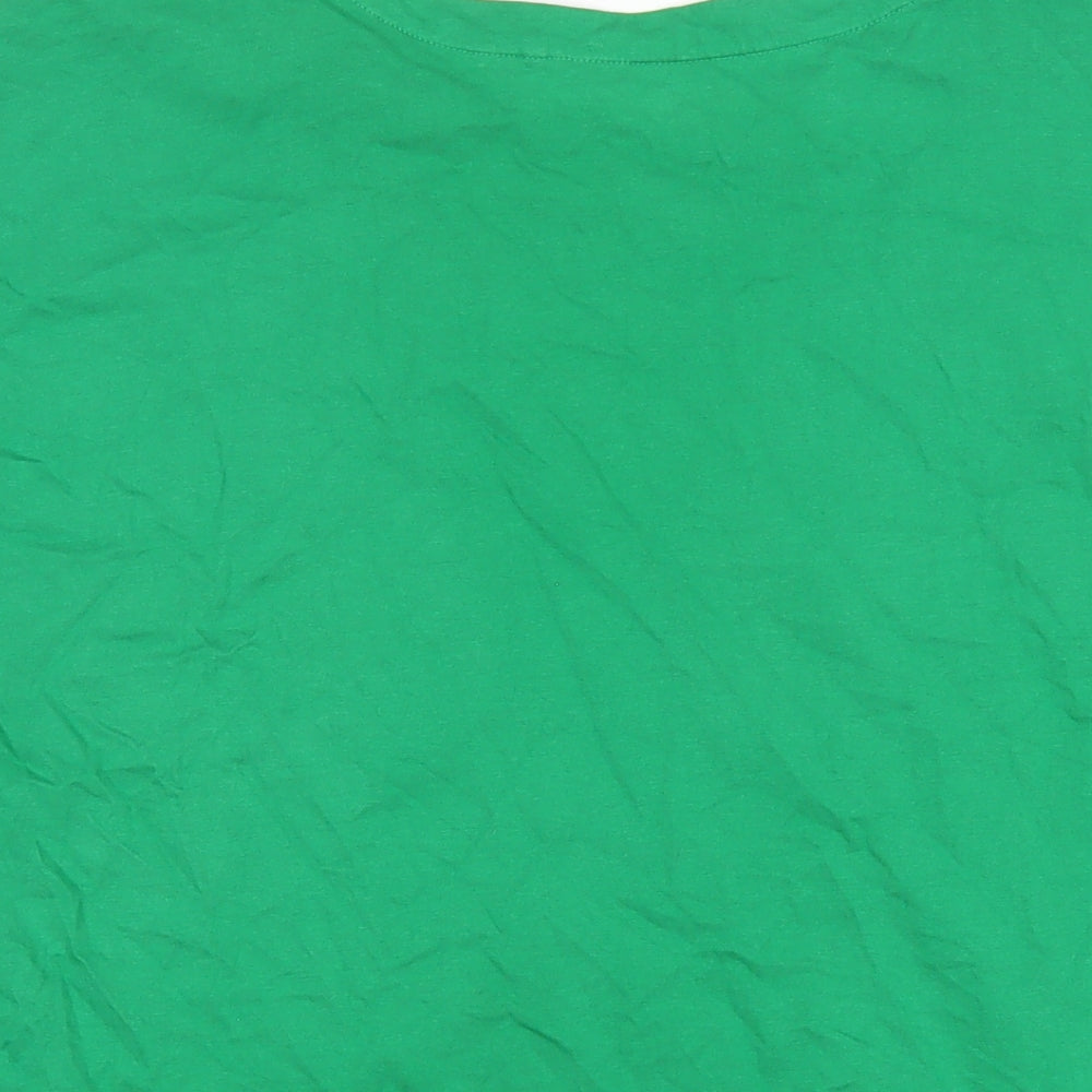 NEXT Womens Green Cotton Basic T-Shirt Size 18 Round Neck