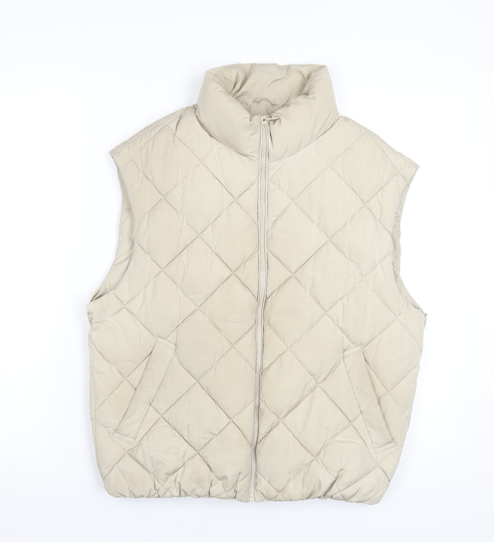 New Look Girls Beige Gilet Waistcoat Size 14-15 Years Zip