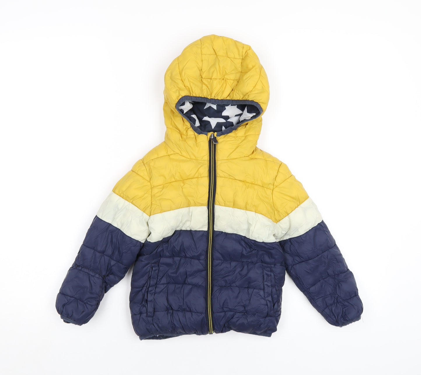 NEXT Boys Blue Puffer Jacket Coat Size 3-4 Years Zip