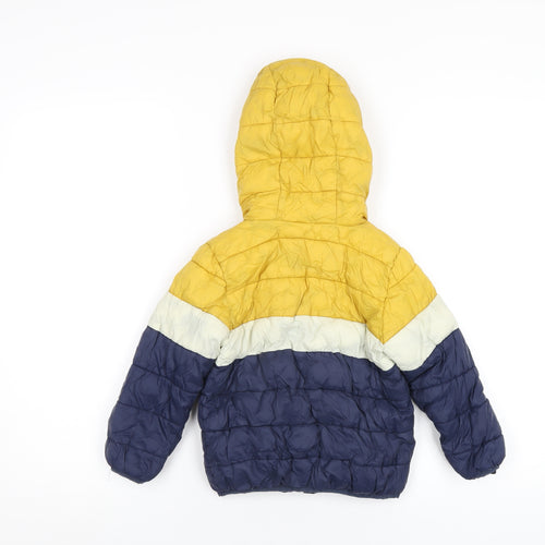 NEXT Boys Blue Puffer Jacket Coat Size 3-4 Years Zip