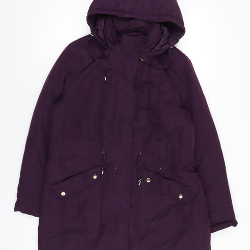 BHS Womens Purple Jacket Coat Size 12 Zip