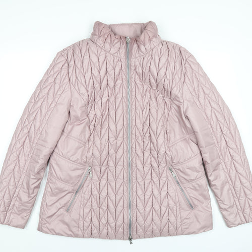 Gelco Womens Pink Puffer Jacket Coat Size 20 Zip