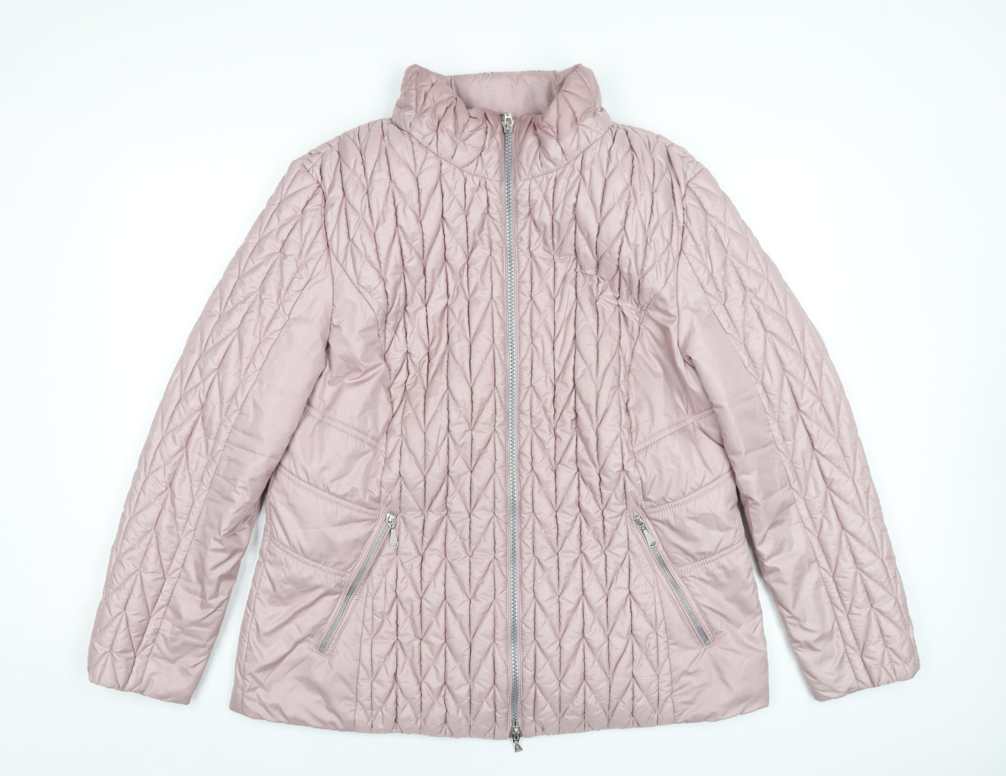 Gelco Womens Pink Puffer Jacket Coat Size 20 Zip