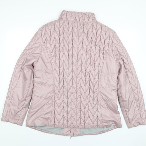 Gelco Womens Pink Puffer Jacket Coat Size 20 Zip