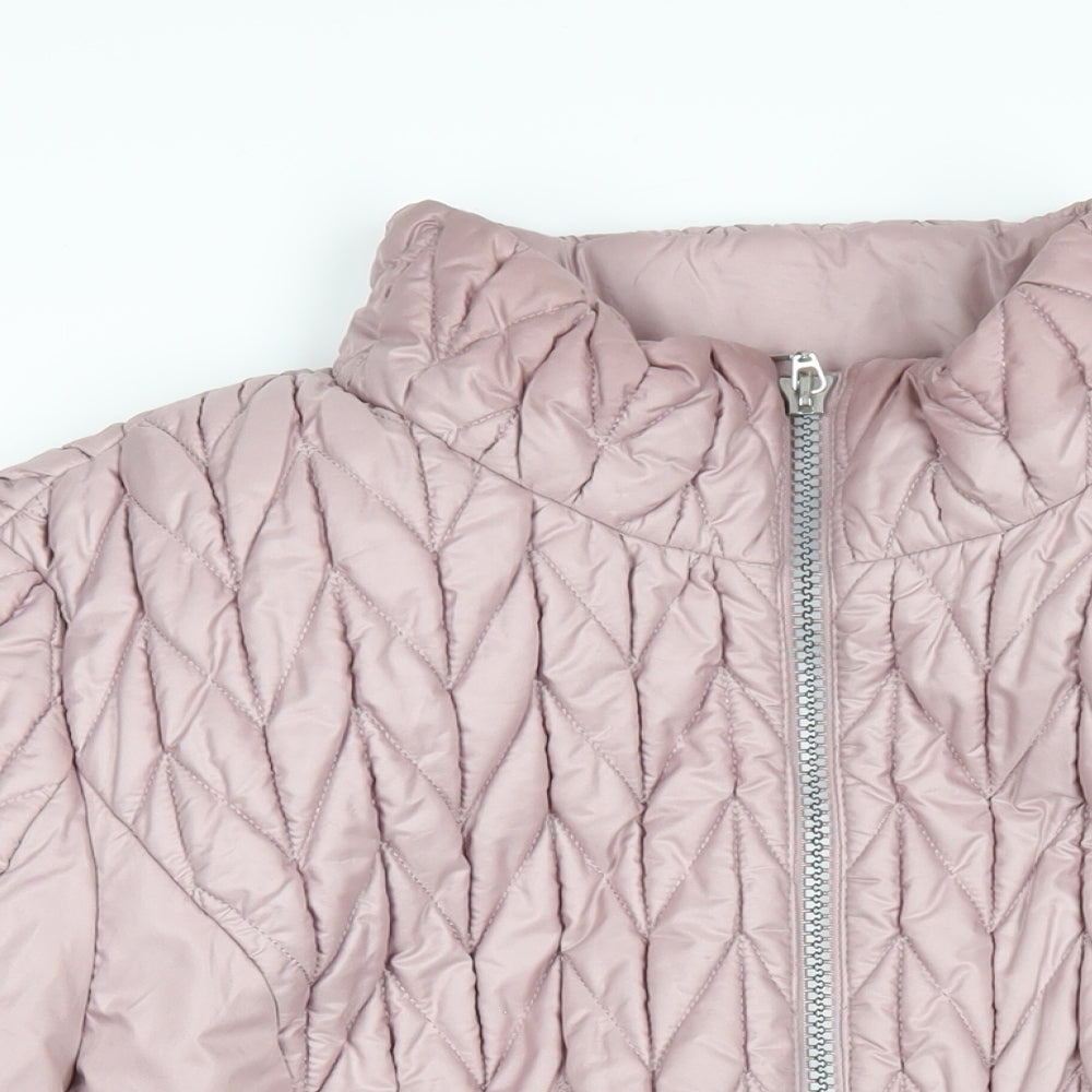 Gelco Womens Pink Puffer Jacket Coat Size 20 Zip