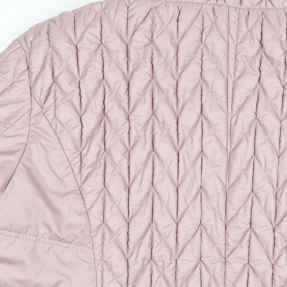 Gelco Womens Pink Puffer Jacket Coat Size 20 Zip