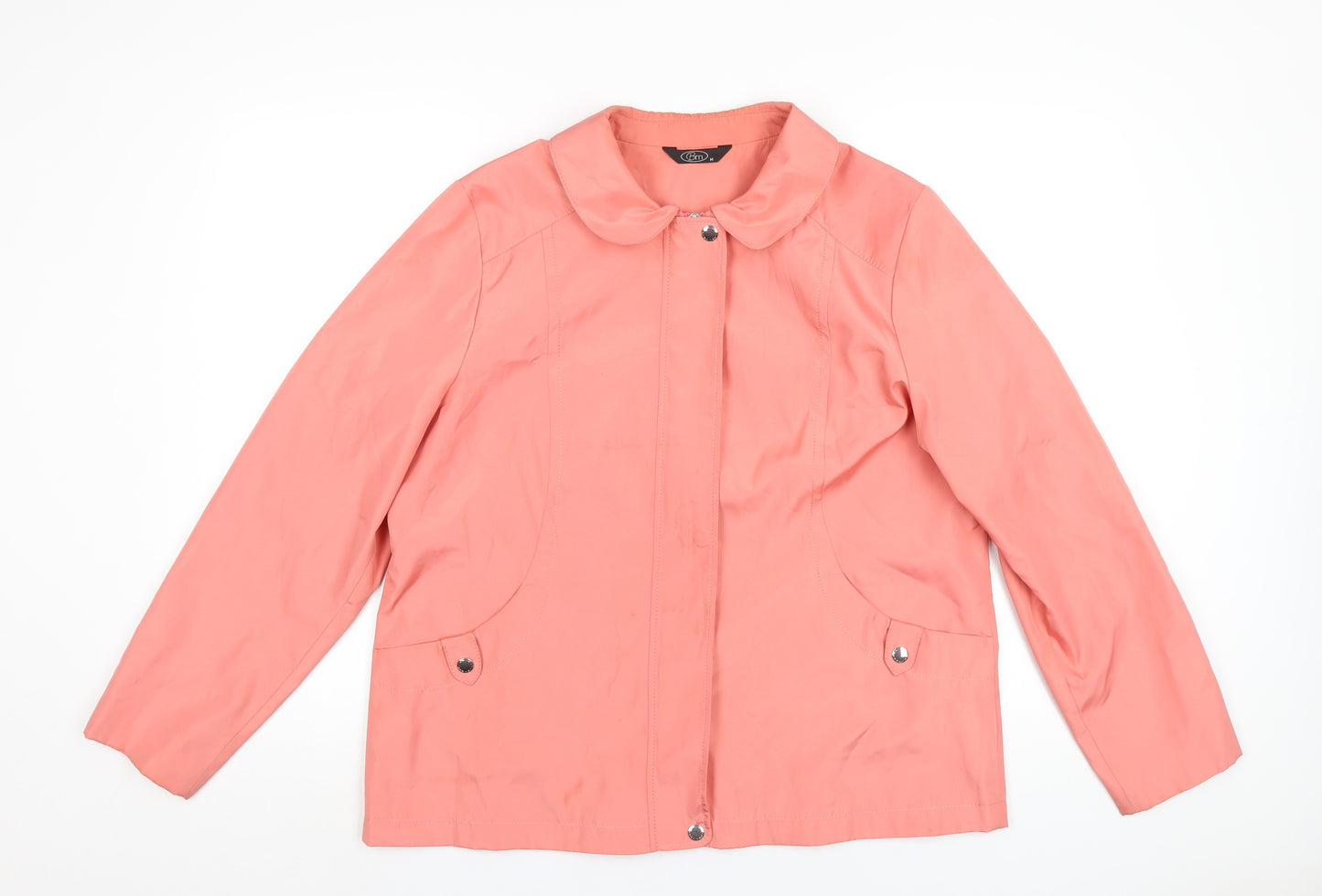 Bonmarché Womens Pink Jacket Coat Size M Zip
