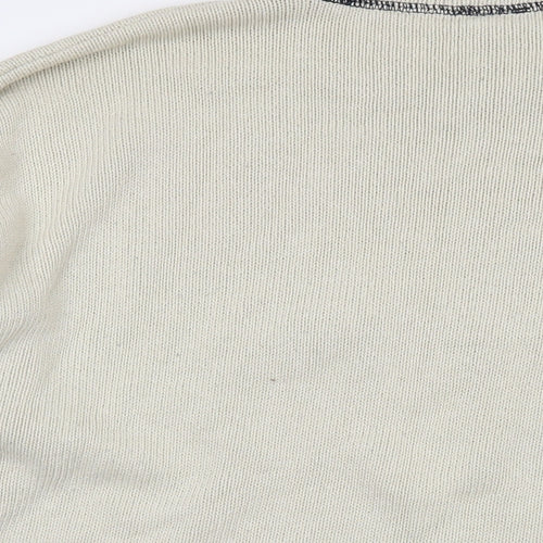 Kickers Mens Beige Round Neck Cotton Pullover Jumper Size XL Long Sleeve