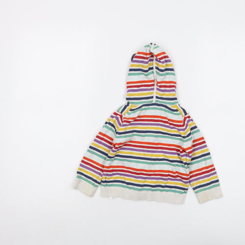 Gap Baby Multicoloured Striped Cotton Cardigan Jumper Size 18-24 Months Zip