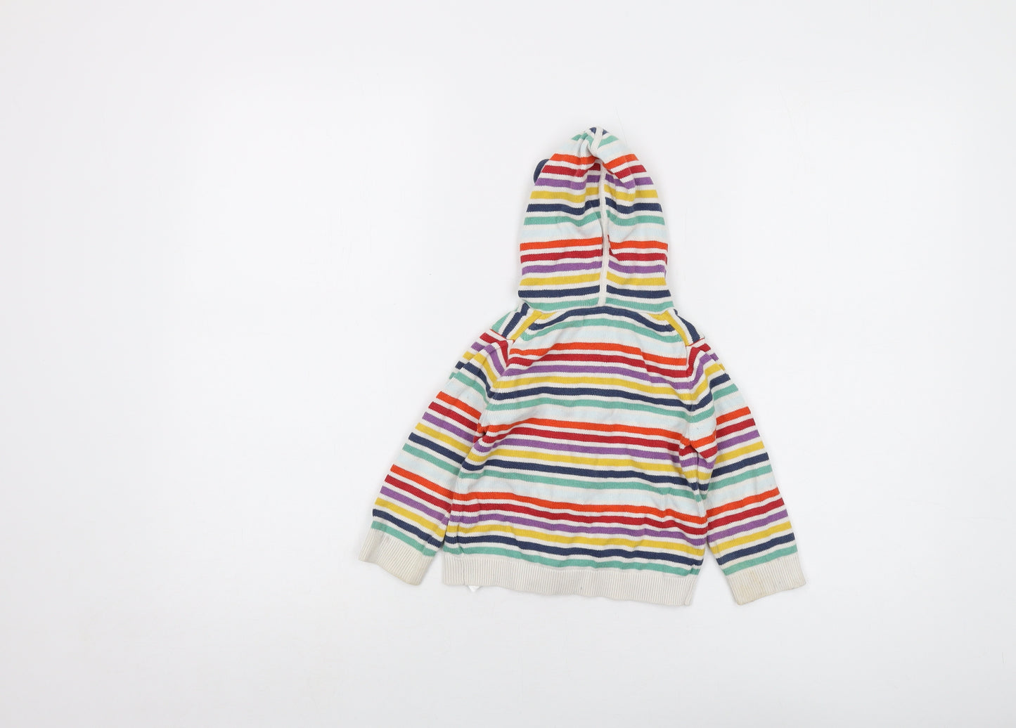 Gap Baby Multicoloured Striped Cotton Cardigan Jumper Size 18-24 Months Zip