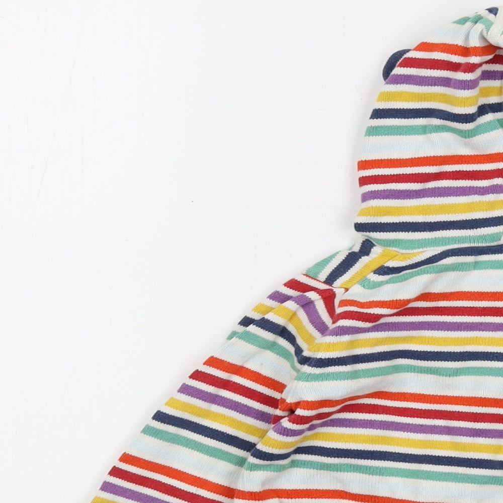 Gap Baby Multicoloured Striped Cotton Cardigan Jumper Size 18-24 Months Zip