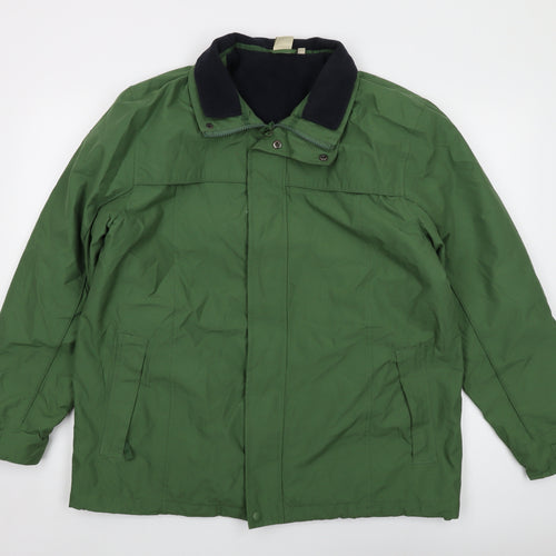 Cotton Traders Mens Green Jacket Size L Zip