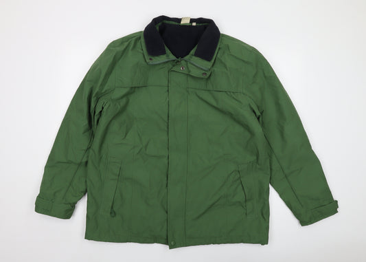 Cotton Traders Mens Green Jacket Size L Zip