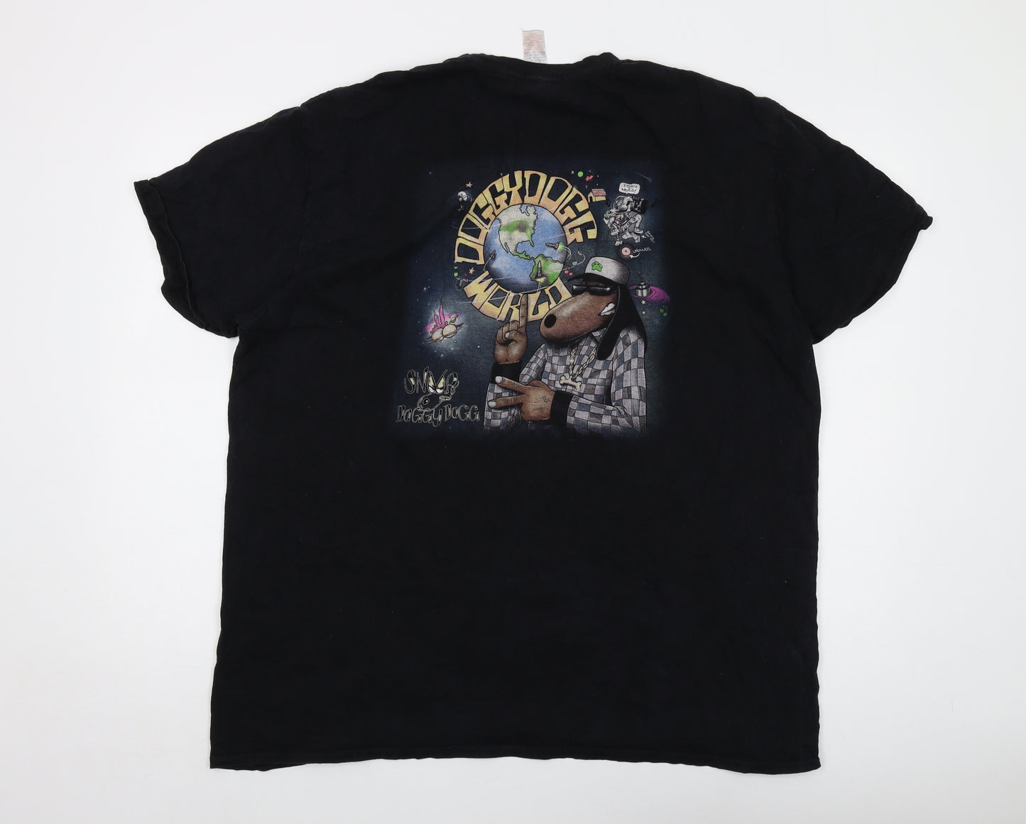 Death Row Mens Black Cotton T-Shirt Size L Crew Neck