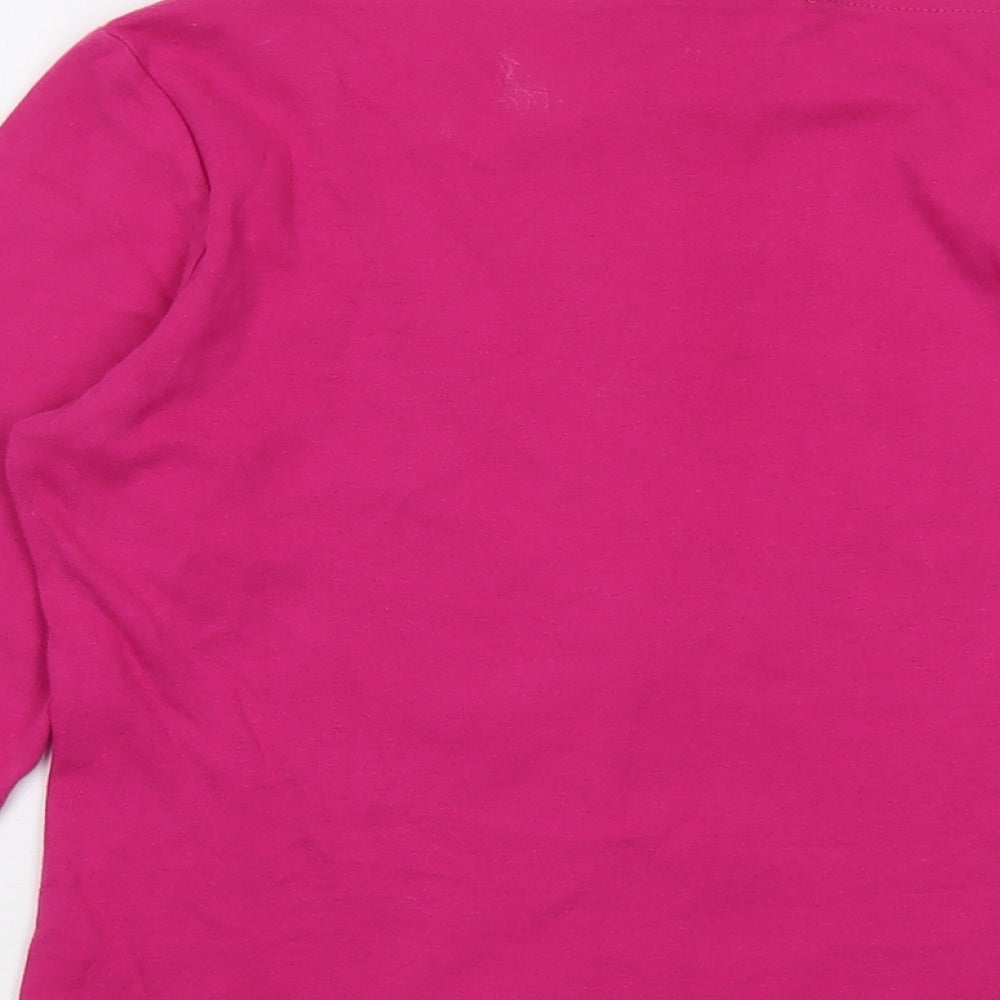 Mexx Womens Pink Cotton Basic T-Shirt Size S Square Neck