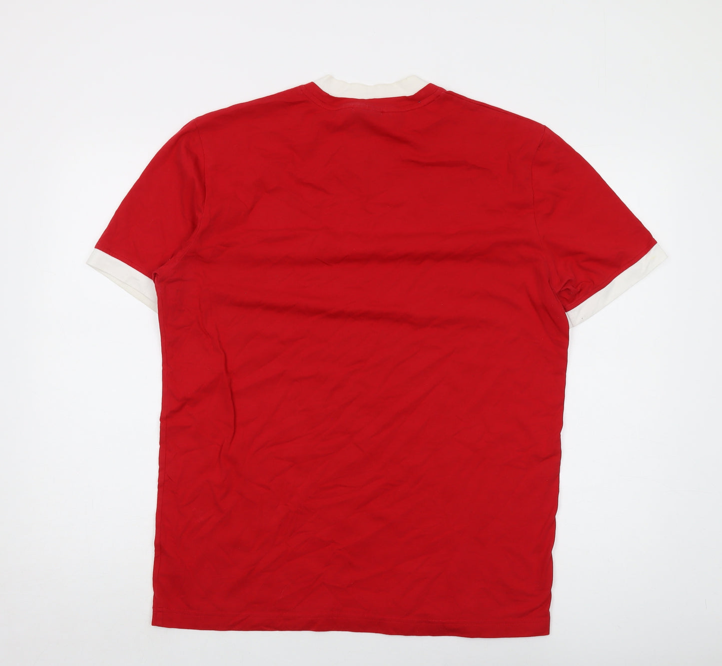 Canterbury Mens Red Cotton T-Shirt Size L Crew Neck