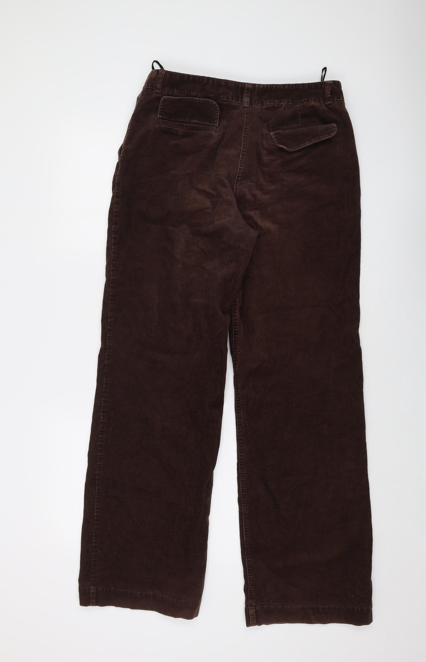 Olsen Womens Brown Cotton Trousers Size 28 in L31 in Regular Button