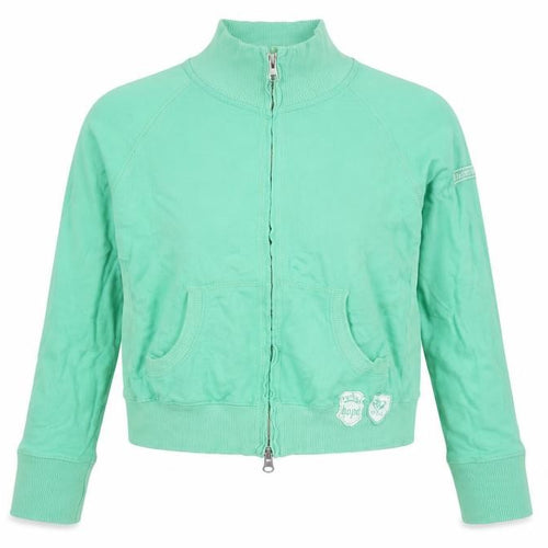 New Look Womens Green Cotton Full Zip Sweatshirt Size 16 Zip