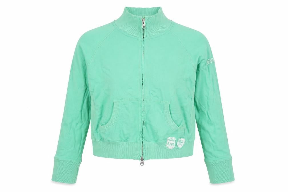 New Look Womens Green Cotton Full Zip Sweatshirt Size 16 Zip