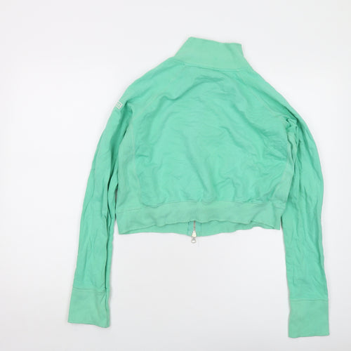 New Look Womens Green Cotton Full Zip Sweatshirt Size 16 Zip