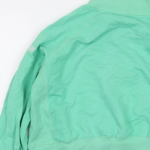 New Look Womens Green Cotton Full Zip Sweatshirt Size 16 Zip