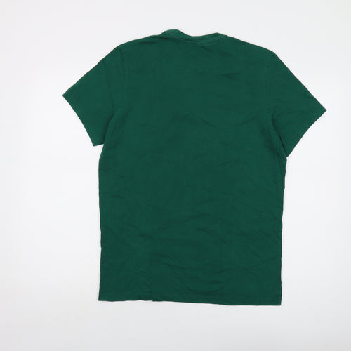 Jack Wills Mens Green Cotton T-Shirt Size M Crew Neck