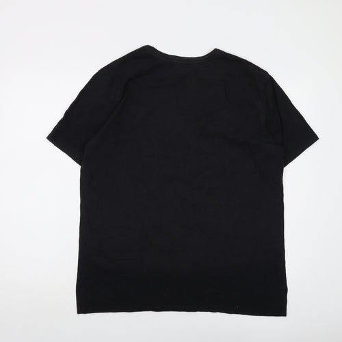 Nike Mens Black Cotton T-Shirt Size L Crew Neck