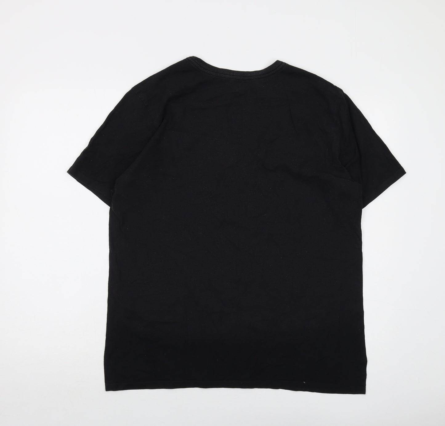 Nike Mens Black Cotton T-Shirt Size L Crew Neck