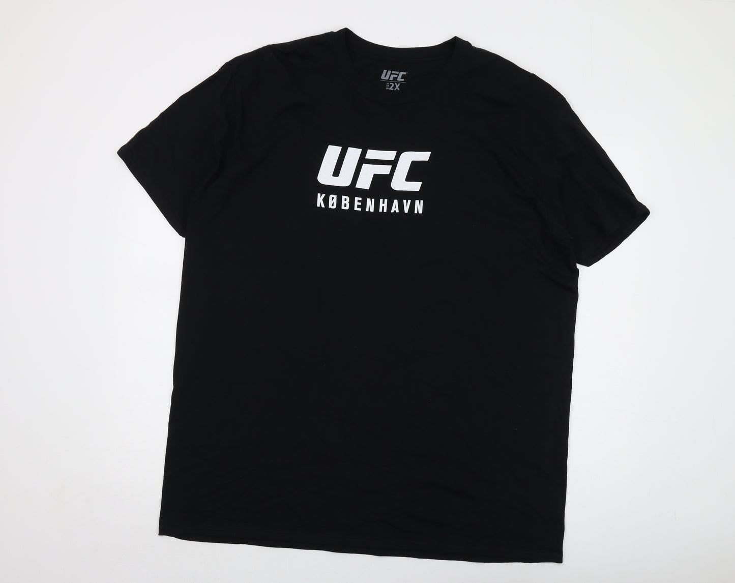 UFC Mens Black Cotton T-Shirt Size 2XL Crew Neck