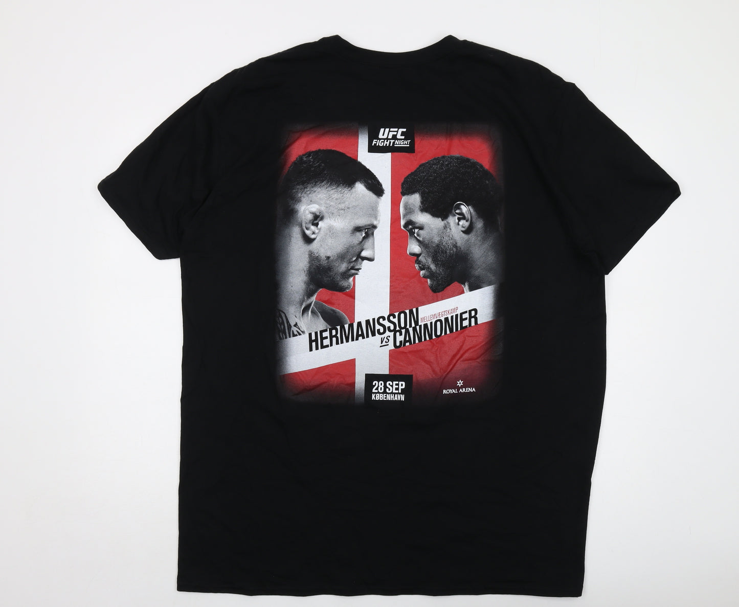 UFC Mens Black Cotton T-Shirt Size 2XL Crew Neck