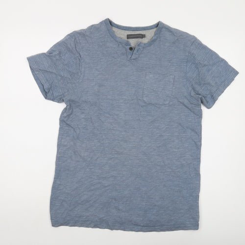 RJR.John Rocha Mens Blue Cotton T-Shirt Size S Crew Neck