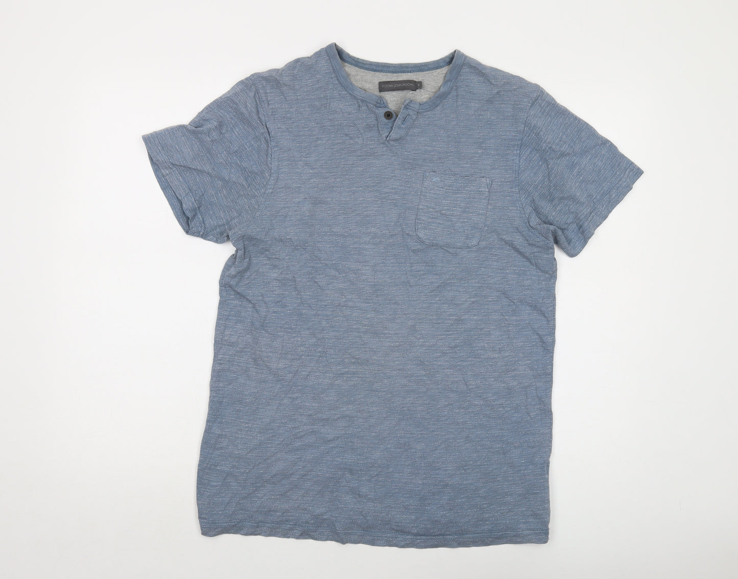 RJR.John Rocha Mens Blue Cotton T-Shirt Size S Crew Neck