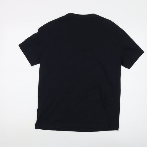 Armani Exchange Mens Black Cotton T-Shirt Size S Crew Neck