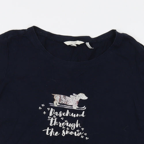 Fat Face Womens Blue Cotton Basic T-Shirt Size 10 Crew Neck