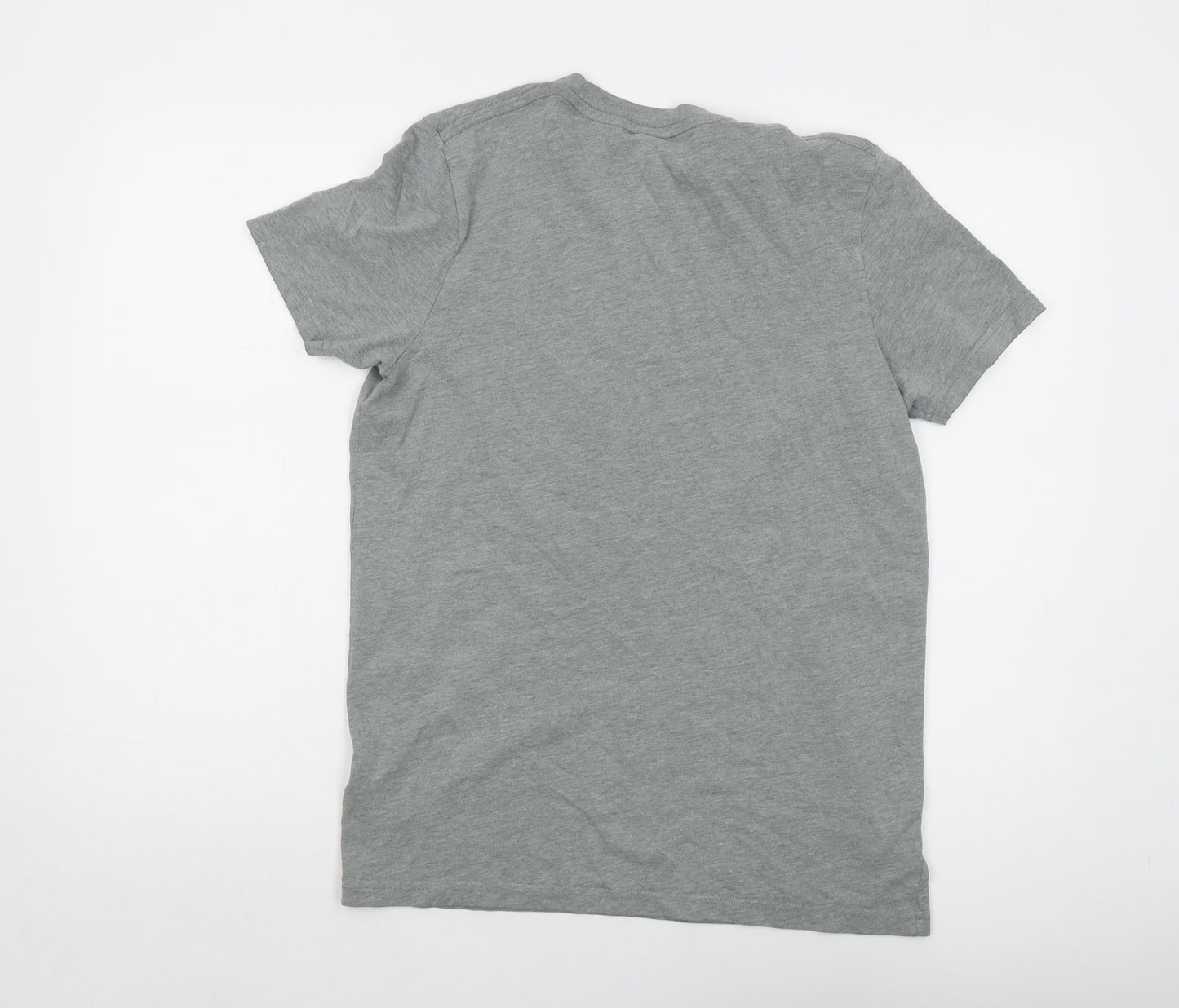 Hollister Mens Grey Cotton T-Shirt Size M Crew Neck