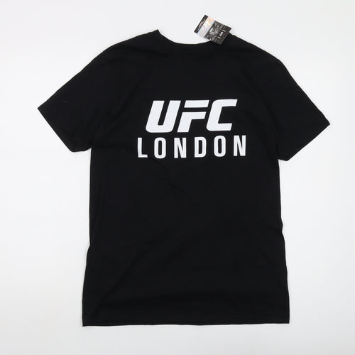 UFC Mens Black Cotton T-Shirt Size M Crew Neck