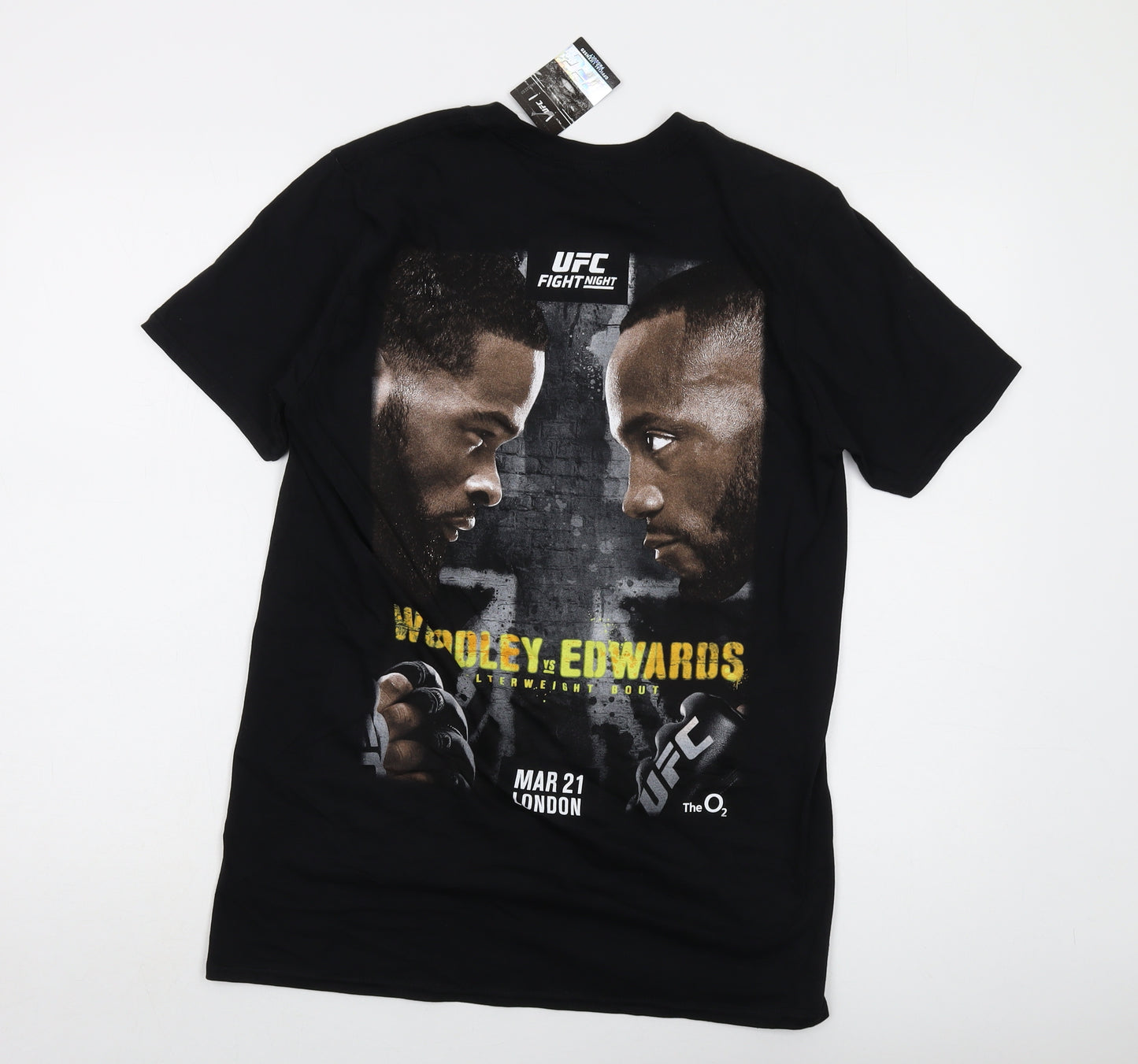 UFC Mens Black Cotton T-Shirt Size M Crew Neck