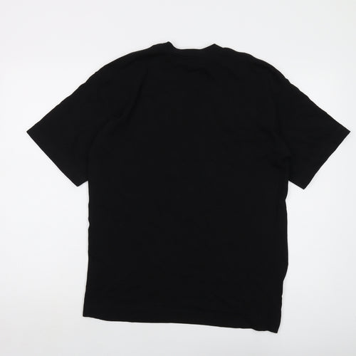 & Other Stories Mens Black Cotton T-Shirt Size XS Crew Neck