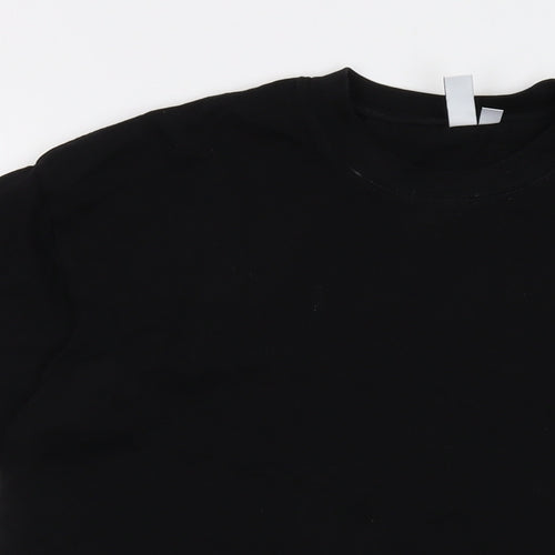 & Other Stories Mens Black Cotton T-Shirt Size XS Crew Neck