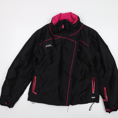 No Fear Womens Black Jacket Size 14 Zip