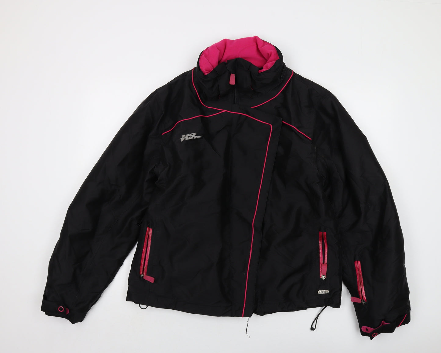 No Fear Womens Black Jacket Size 14 Zip