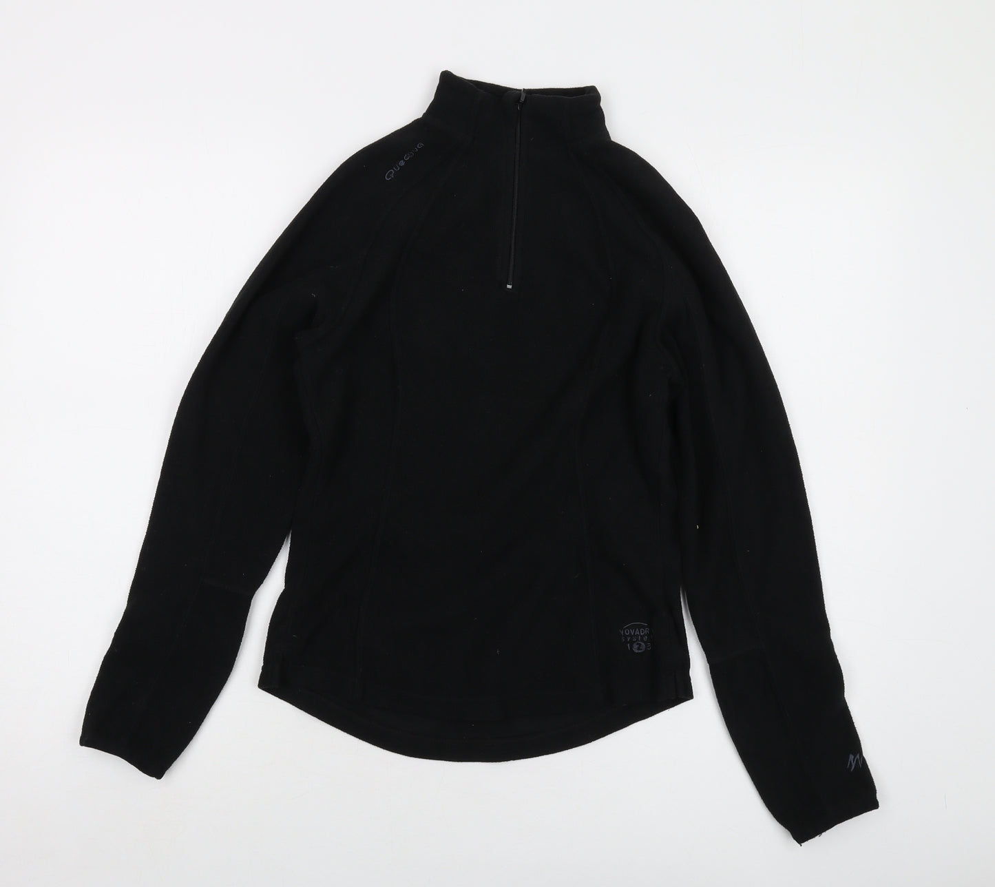 Quechua Womens Black Polyester Pullover Sweatshirt Size XS Zip