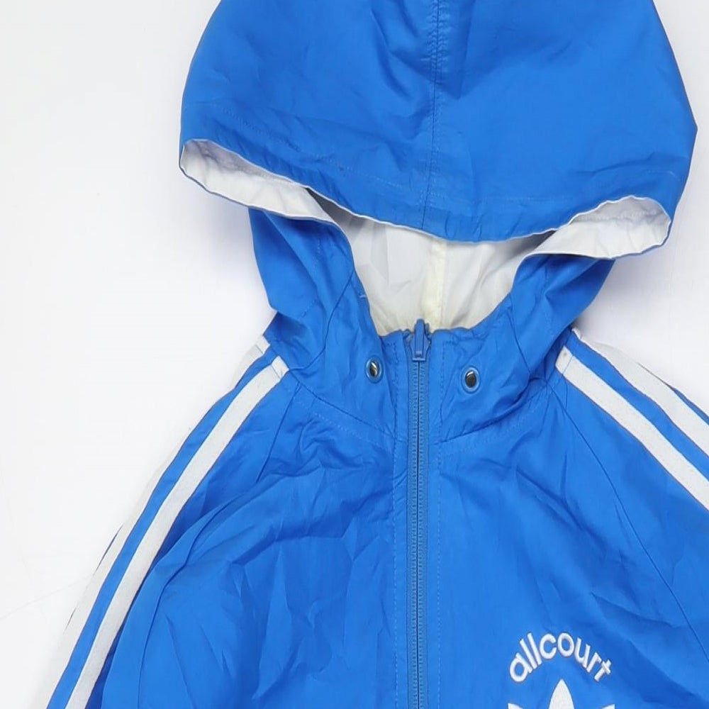 adidas Mens Blue Jacket Size S Zip - Vintage