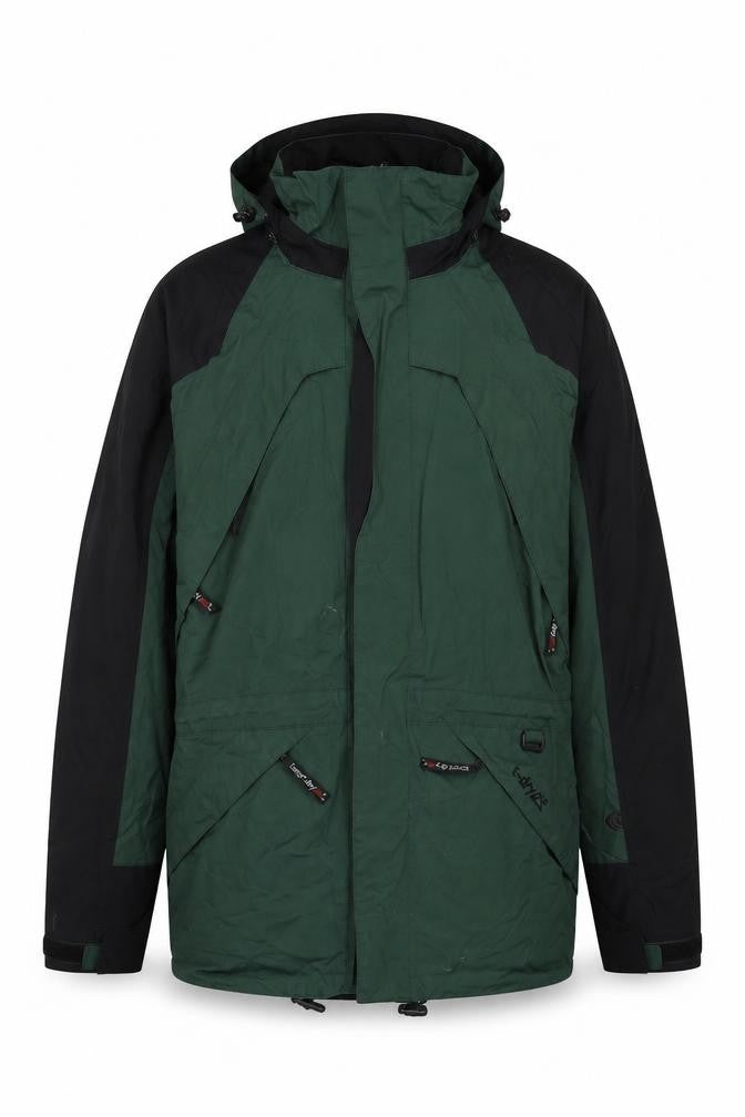 Front view of Target Dry men’s green jacket, size XS, zip