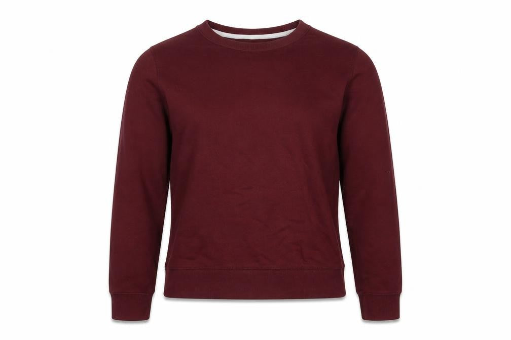 Front view of Jack Wills women’s red cotton pullover sweatshirt, size UK 8, pullover