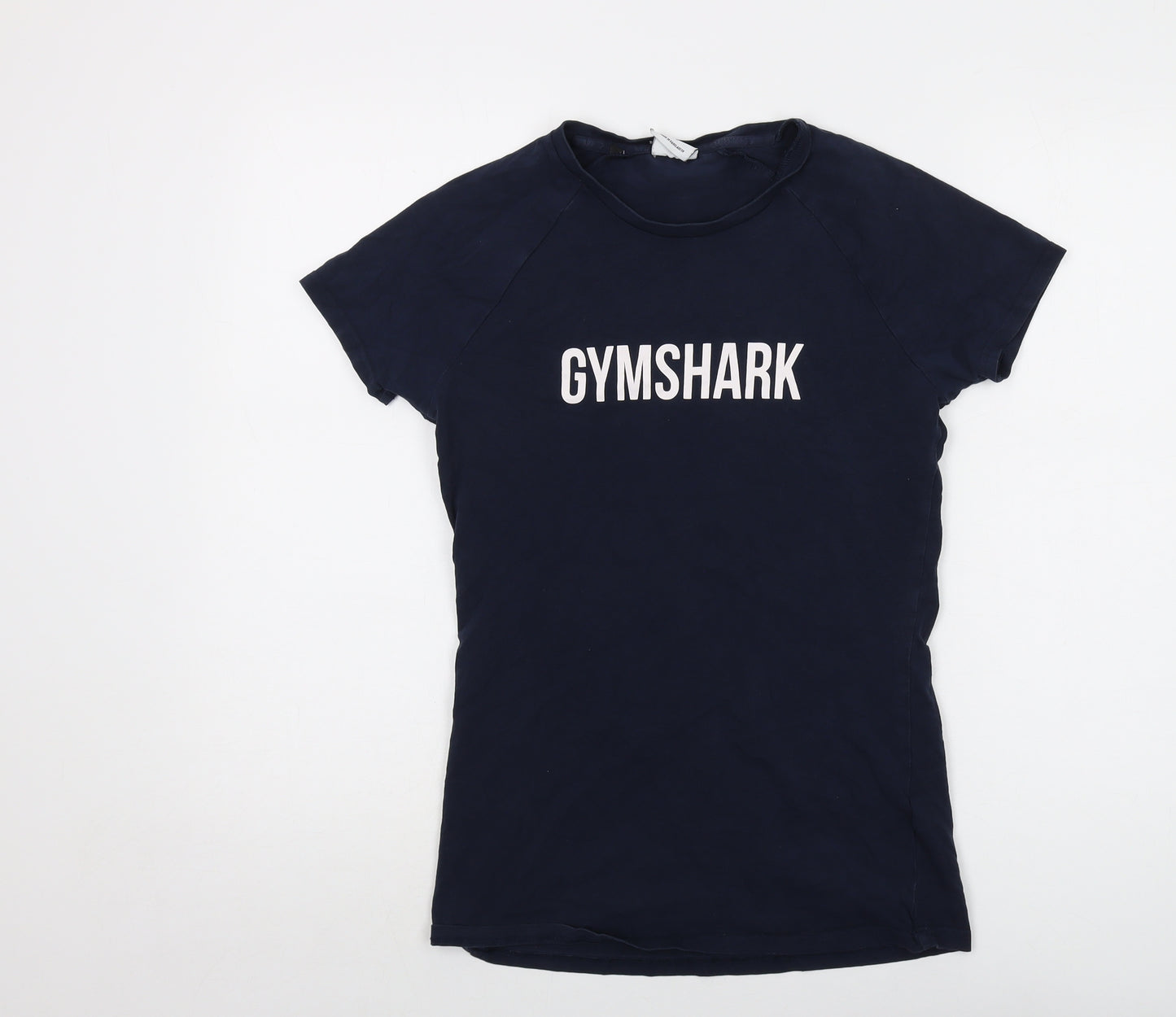 Gymshark Womens Blue Cotton Basic T-Shirt Size S Round Neck