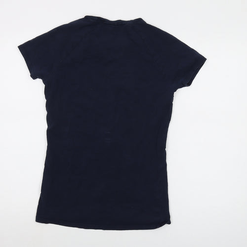 Gymshark Womens Blue Cotton Basic T-Shirt Size S Round Neck